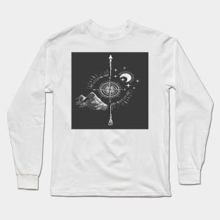 Map Compass Long Sleeve T-Shirt